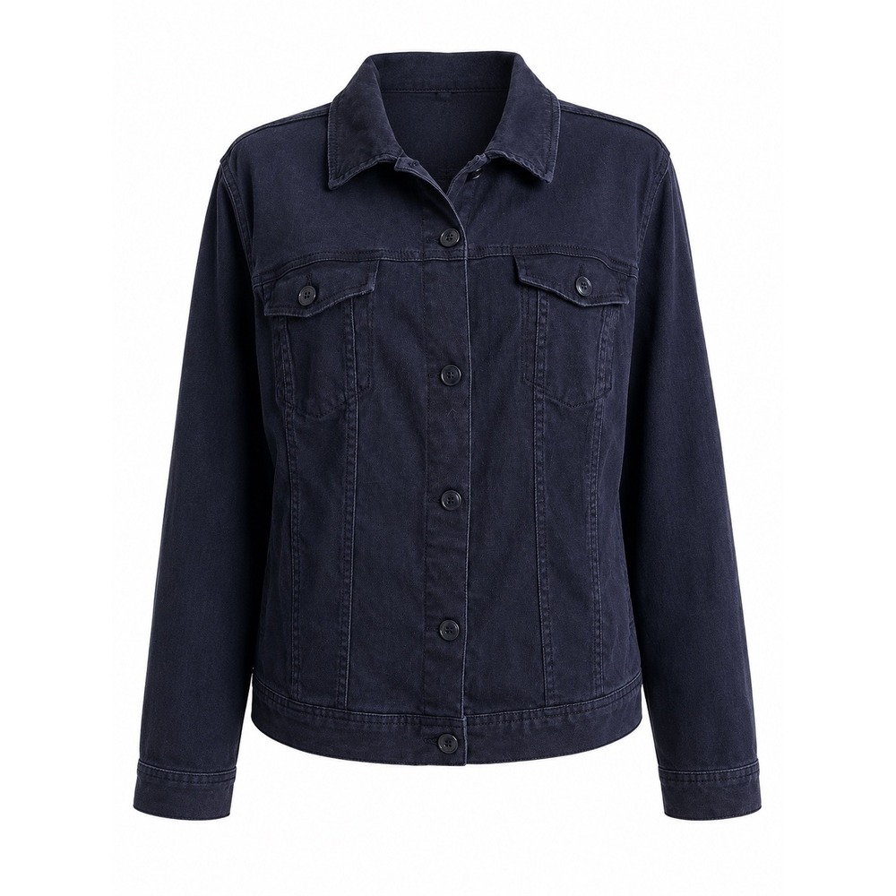 Liverpool Los Angeles Twill Jacket 1X Navy Blue Stretch Lyocell Utility
